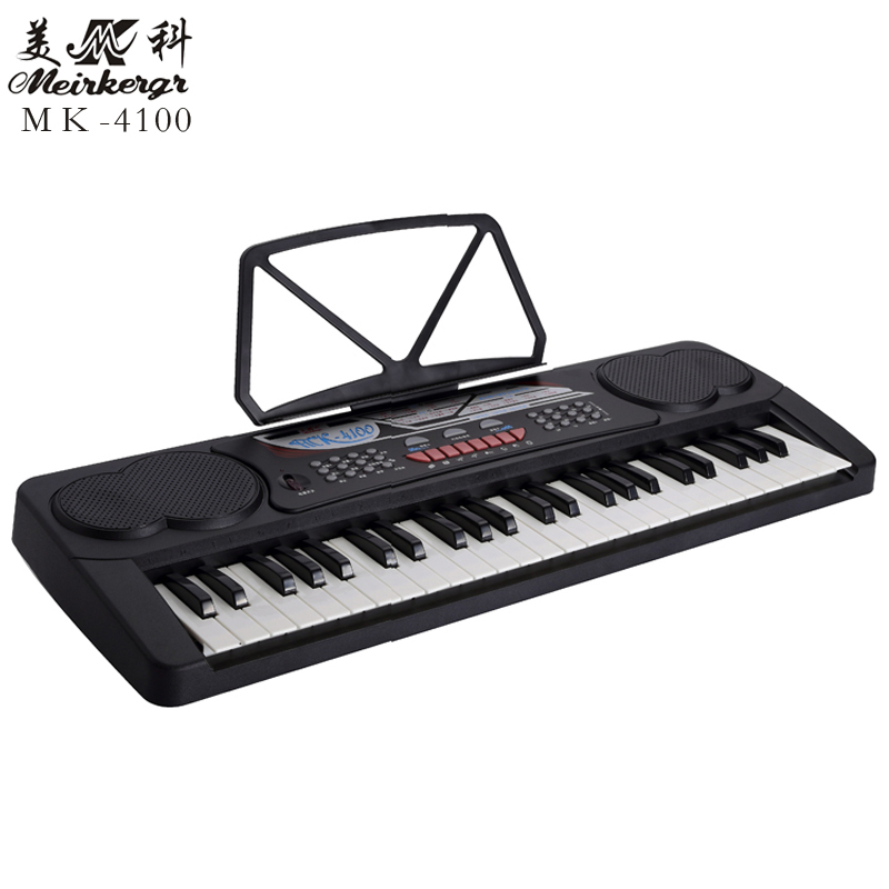 美科电子琴MK4100 49键 仿钢琴儿童玩具 初学教学演奏送谱架包邮