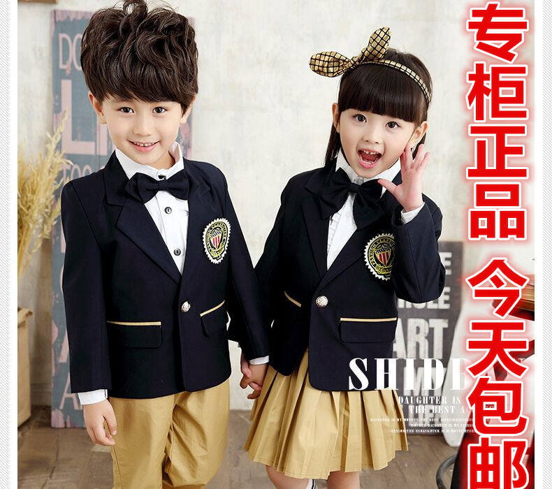 新款学生韩版校服舞台合唱演出服秋冬季长袖套装英伦儿童班服特价