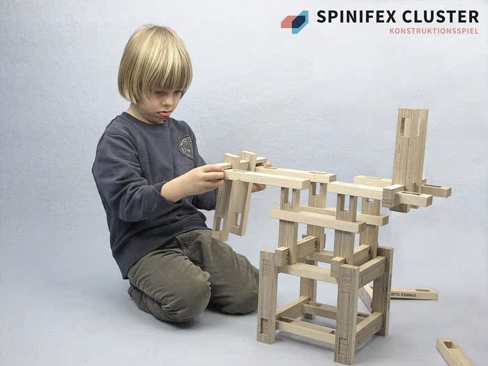 德国Spinifex Cluster 99 艺术感创意积木玩具可拼装出家具摆设