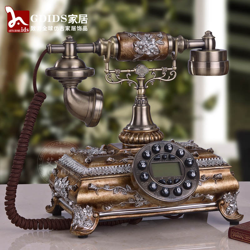 GDIDS 艺术复古时尚创意仿古电话机 欧式座机电话机家用固定电话