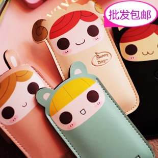 日韩国 PU皮 超萌可爱萝莉 iphone苹果手机包 手机袋 保护套 3487