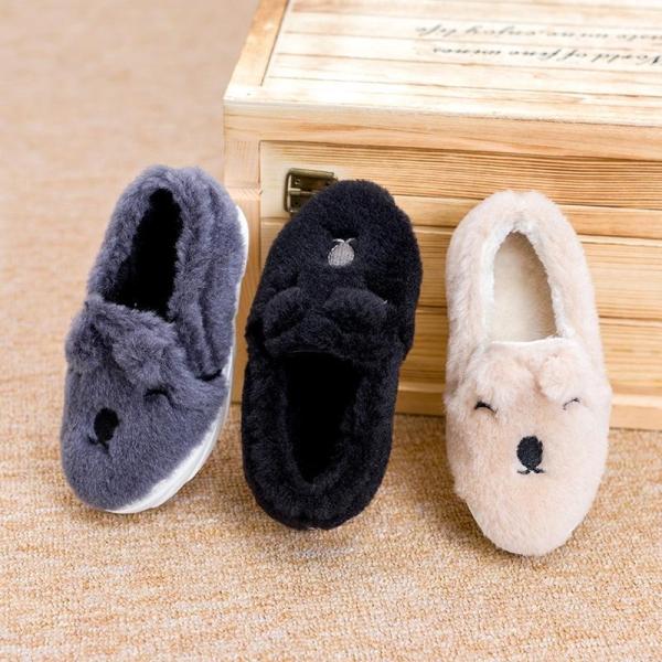 时光机2015冬季新款儿童休闲羊毛毛绒豆豆棉鞋卡通老鼠户外保暖鞋