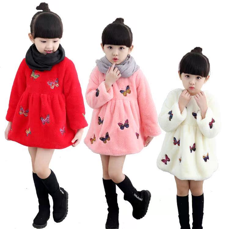 童装女童冬装连衣裙加绒加厚2015新款长袖韩版中大儿童裙公主裙子折扣优惠信息