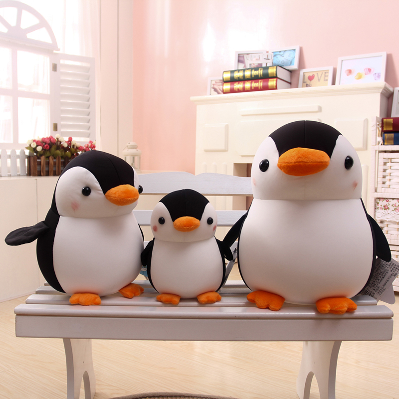 可爱呆萌企鹅公仔毛绒玩具海豚泡沫粒子软体抱枕儿童节生日礼物女