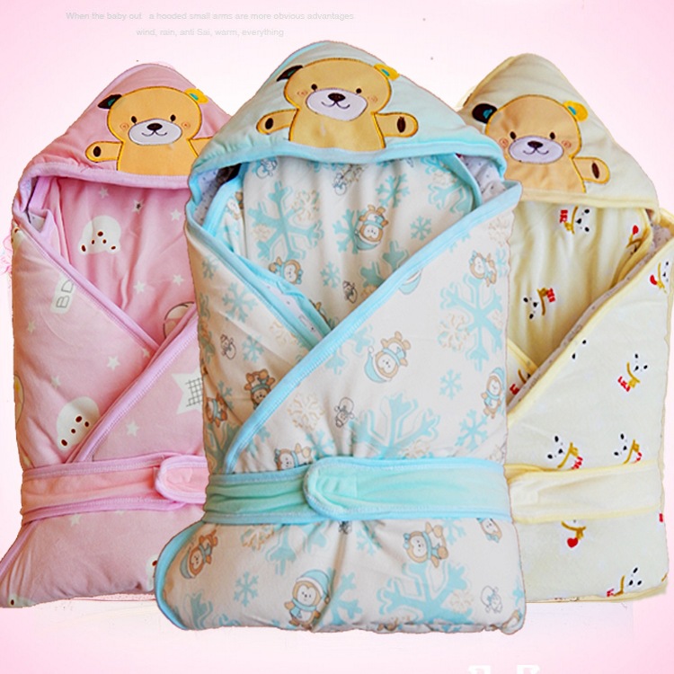 秋冬加厚款婴儿用品抱被 宝宝纯棉包被 儿童睡袋 防踢被抱毯