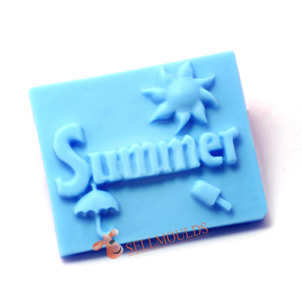 AK009 夏天硅胶模具 手工皂模DIY香皂肥皂模具summer
