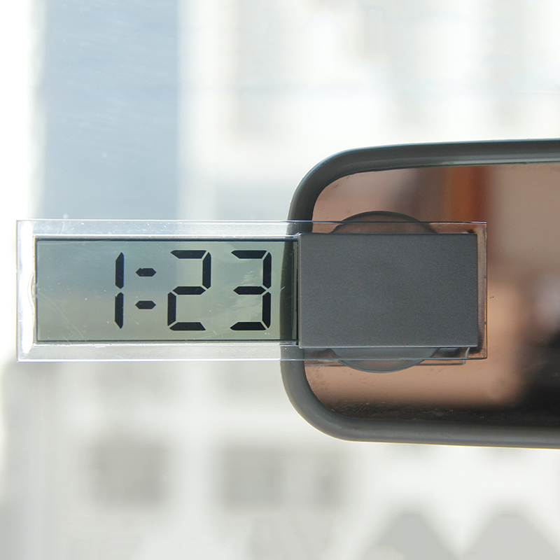 透明吸盘式电子表液晶时钟表车载车内温度计 电子钟 温度表汽车用折扣优惠信息