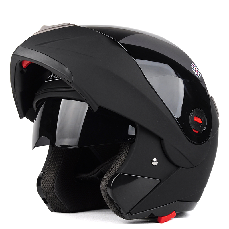 艾狮802摩托车头盔 双镜片揭面盔 全盔 半盔 男 电动车防雾瑕疵