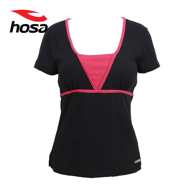 浩沙/hosa 健身服瑜伽服 女式含胸垫短袖瑜伽服健身上衣110301414