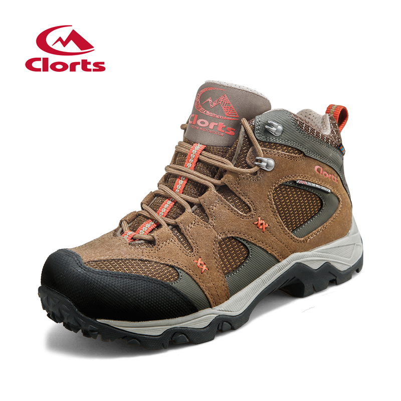 Clorts秋冬季加绒保暖高帮户外鞋男女登山徒步鞋防水防滑耐磨透气