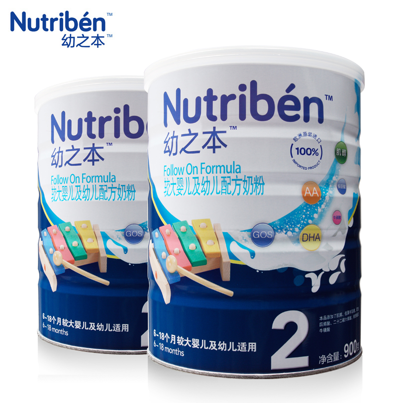 Nutribén/幼之本(原名 纽滋本)幼儿配方奶粉2段900g*2罐折扣优惠信息