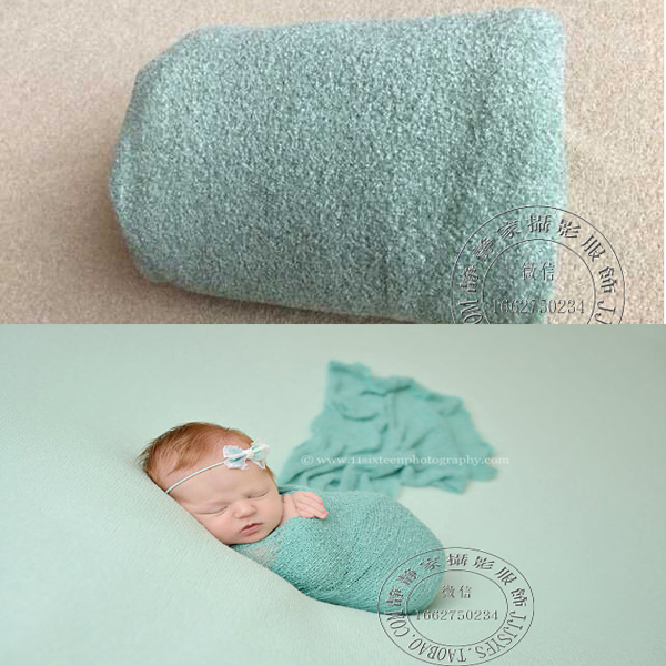 毯子薄荷绿水蓝色毯子儿童摄影毯子毛毯新生儿满月拍照摄影毯子折扣优惠信息