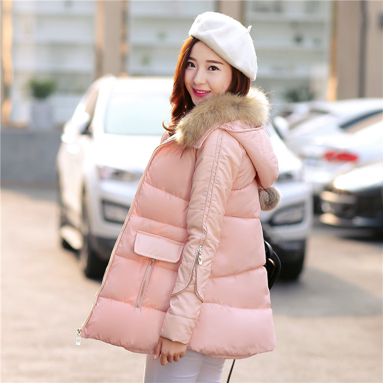 2015冬装新款棉服外套潮韩版修身女款棉衣中长款加厚羽绒棉袄女装