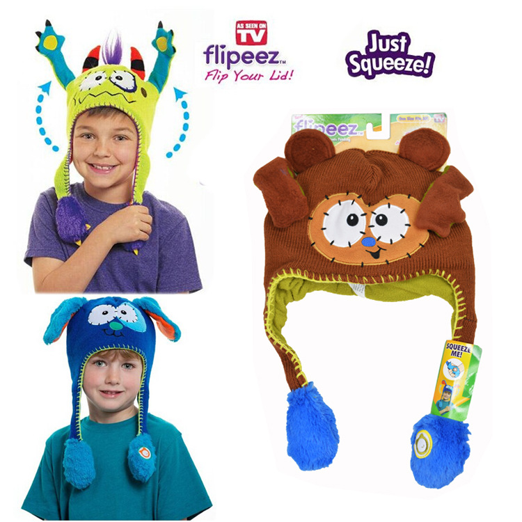 Suri苏瑞同款～超好玩的立体的神奇帽Flipeez正版 搞笑儿童护耳帽