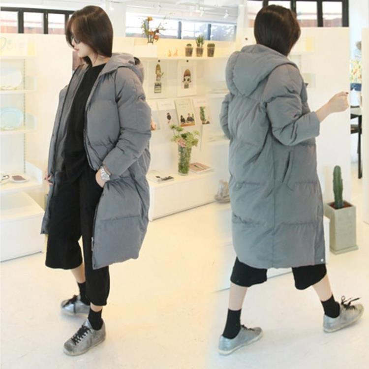 2015冬装韩版棉服面包服女连帽宽松加厚棉衣外套中长款修身棉袄潮