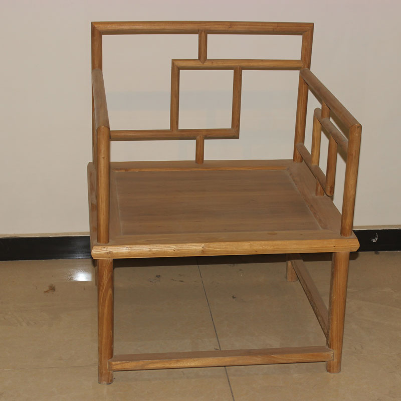 老榆木禅意梳背椅椅子茶桌椅实木家具新中式扶手靠背餐桌椅特价