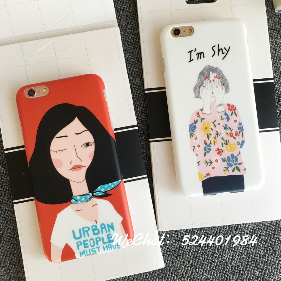 韩国卡通女孩iPhone6S手机壳苹果6plus全包软壳iPhone6硅胶全软壳