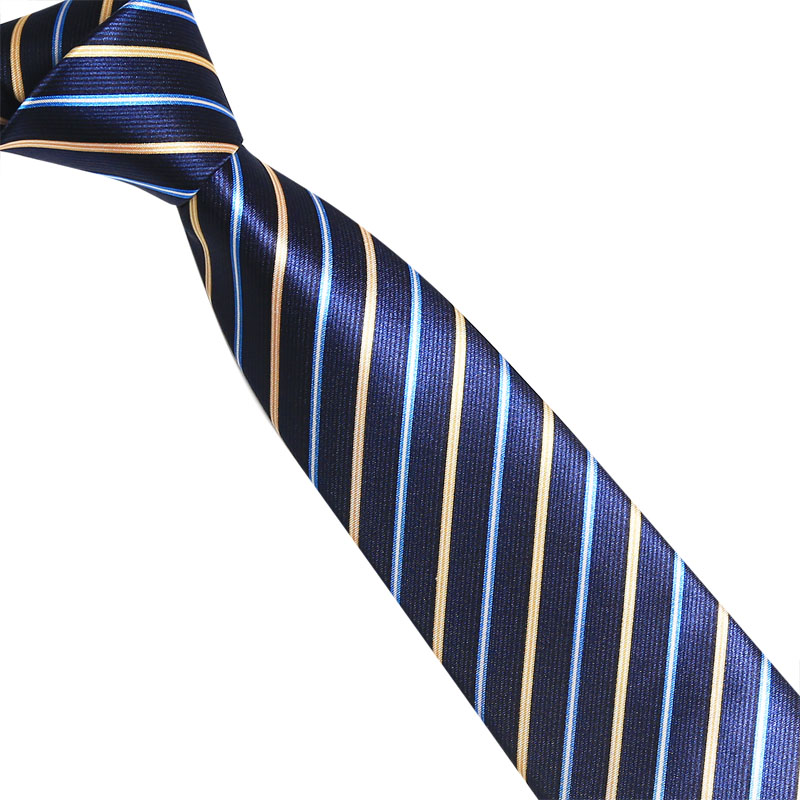 男装正品青年男士商务正装领带韩版休闲窄8cm深蓝色斜纹条纹领带折扣优惠信息