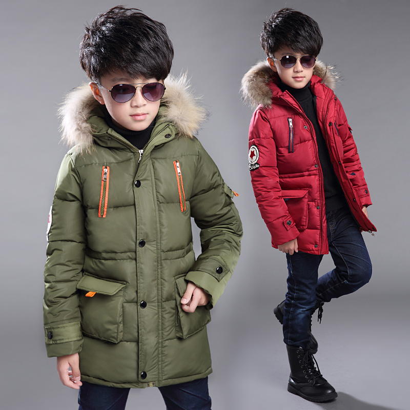 童装男童棉衣加厚外套韩版2015儿童冬装保暖棉服中长款中大童棉袄