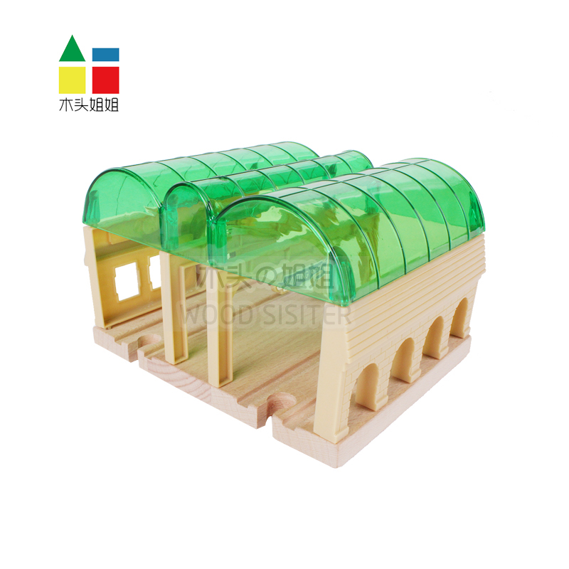 候车室 木质轨道配件 兼容托马斯木制小火车brio轨道 儿童玩具