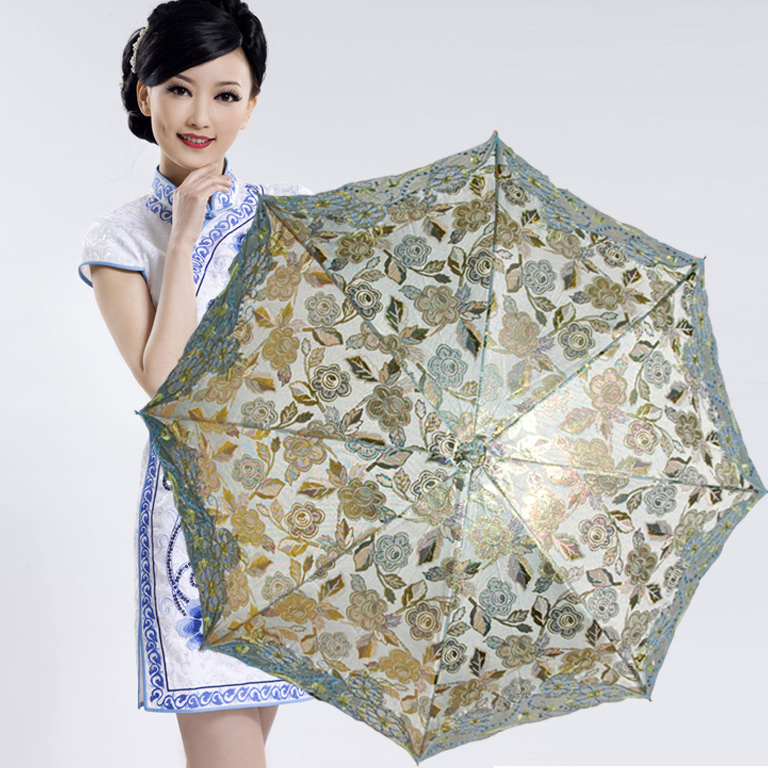 雨伞折叠创意韩国太阳伞女蕾丝公主伞超强防晒防紫外线遮阳伞包邮