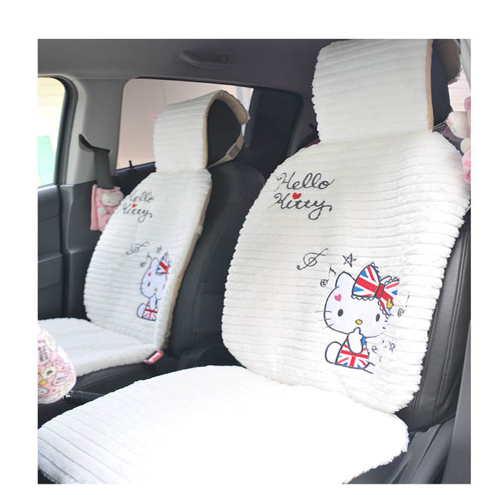 韩国代购 HELLO KITTY凯蒂猫汽车短绒前座垫 冬季毛绒坐垫 11.277