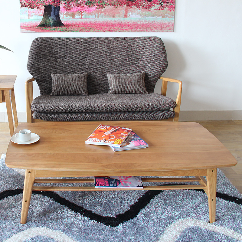 北欧简约现代创意白橡实木组装家具小户型客厅茶几桌组合咖啡桌折扣优惠信息