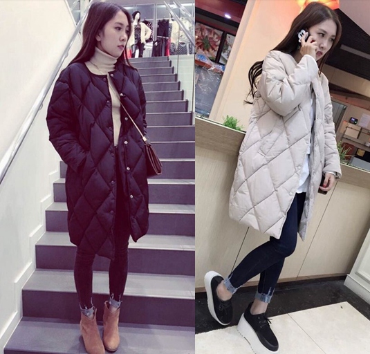 韩版冬装新款2015时尚纯色中长款修身棉衣大码加厚保暖外套女装
