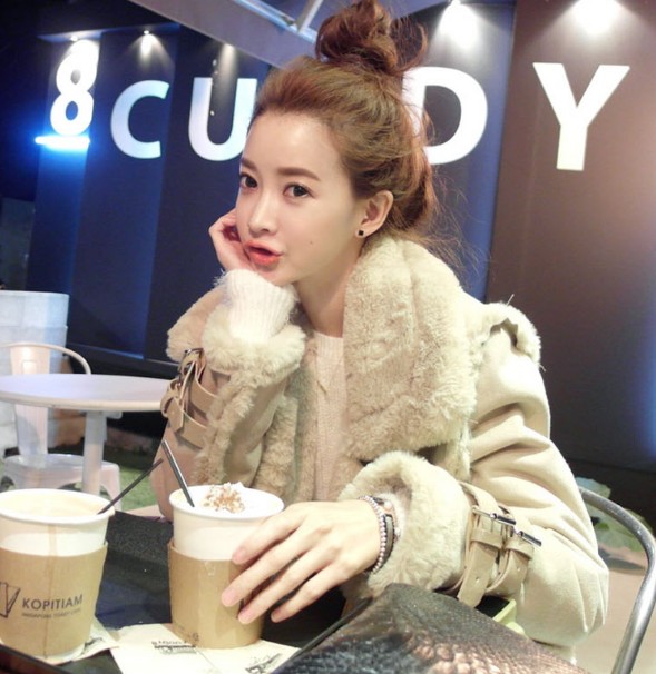 2015冬季新款韩国代购鹿皮绒羊羔毛中长款加厚外套风衣女潮