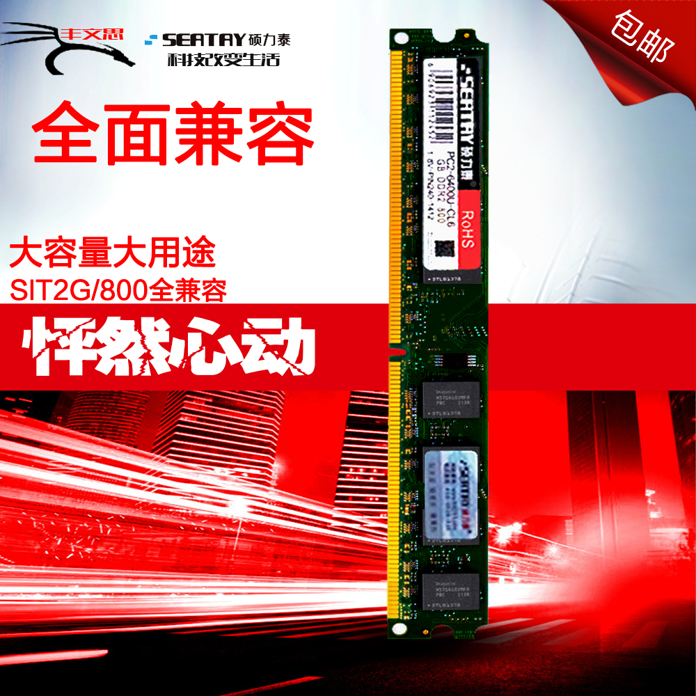 硕力泰 DDR2 800 2G 二代台式机电脑内存条全兼容667 533双通4g