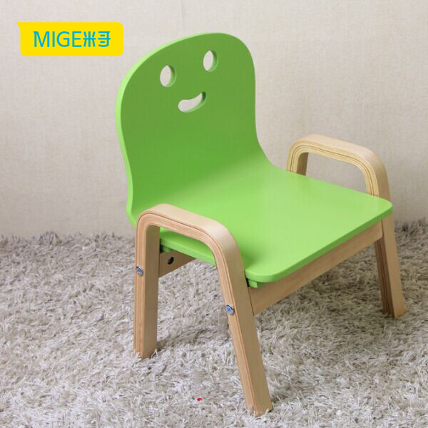 米哥宝宝椅儿童凳幼儿椅 韩式曲木彩色笑脸凳子