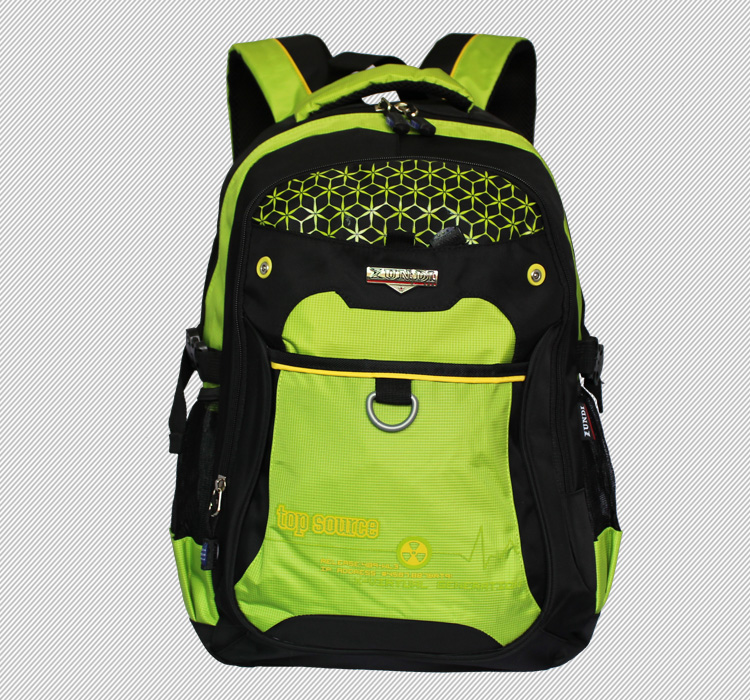 新款包包 绿色户外旅行双肩背包 潮流男女学生书包 电脑包