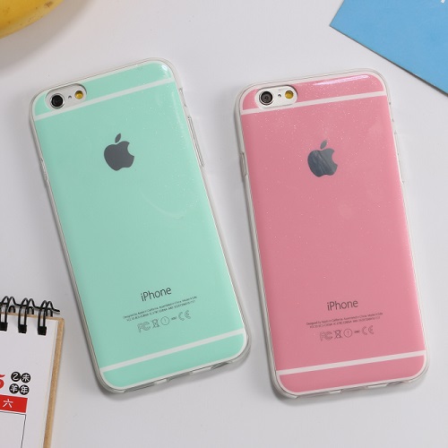 限量粉最新款苹果iPhone6手机壳糖果色plus全包TPU保护套5s闪粉色