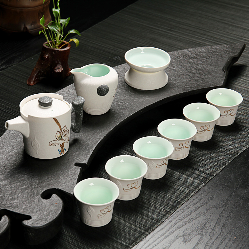 雪花釉茶具套装特价包邮 陶瓷功夫茶具套装 整套茶具茶道茶杯茶壶