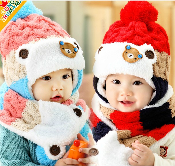 婴儿帽子秋冬天宝宝套头帽6-12个月儿童帽1-2岁小孩毛线帽男女童折扣优惠信息