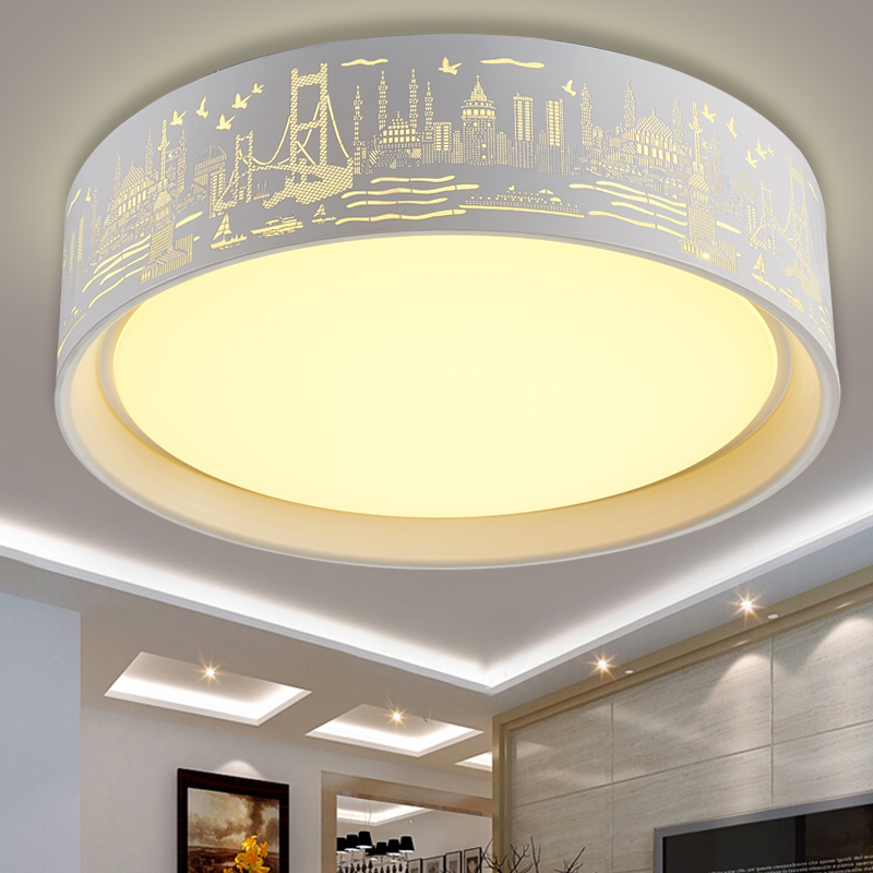 创意简约客厅灯圆形调光遥控现代led吸顶灯卧室灯具餐厅书房灯饰