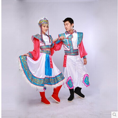 2016春季新款表演女装演出服舞台服装少数民族年会蒙古男舞蹈服装