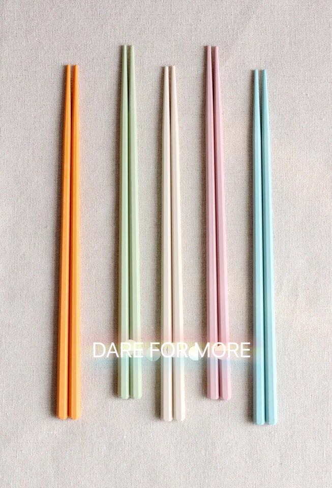 日式六角筷马卡龙色无漆环保防霉筷子 尖头防滑设计洗碗机可用