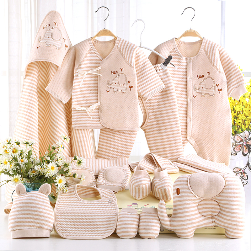 彩棉婴儿衣服新生儿礼盒0-3个月6秋季套装冬季刚出生初生宝宝用品折扣优惠信息