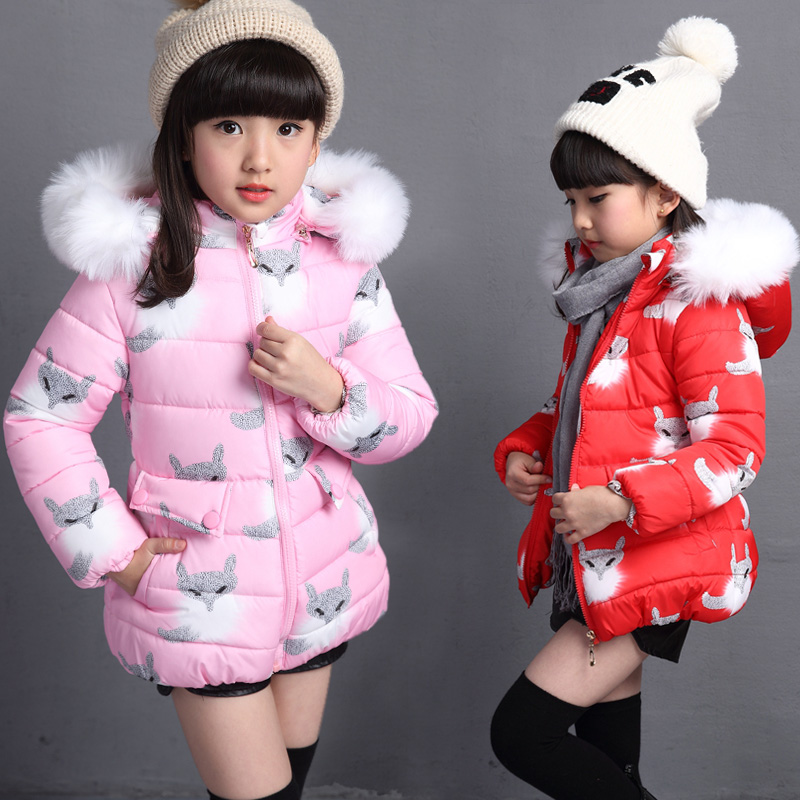 童装2015女童冬装外套中大儿童棉衣女孩棉服加厚中长款棉袄冬季潮