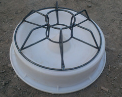 养殖设备 养猪产床补料槽模具 配套钢筋上架35厘米直径圆形具铁架