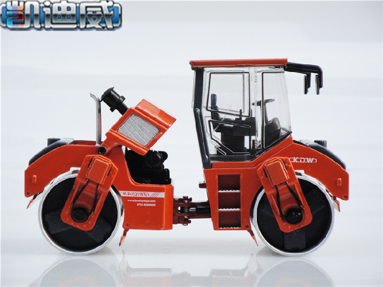 凯迪威压路机模型1:35合金双轮静态玩具模型小汽车儿童玩具车
