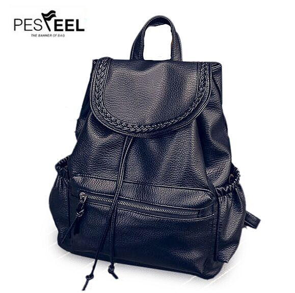 韩版PU新款女性双肩包女包学生书包背包旅行包小休闲潮女士包包