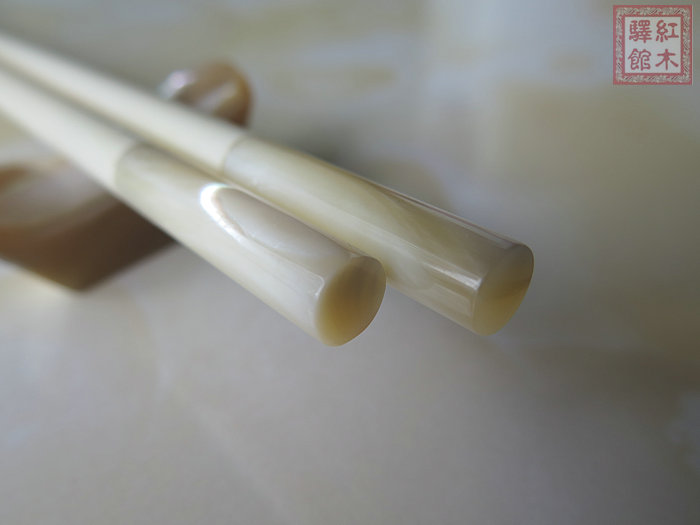 防滑餐具天然牛骨贝壳筷高档商务礼品筷家用创意筷旅行便携筷特价