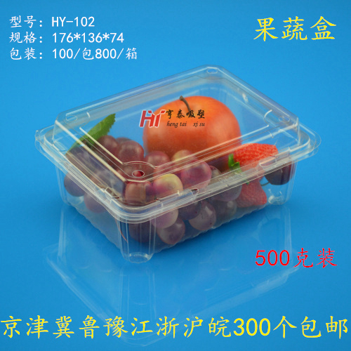 水果蔬菜包装透明盒草莓盒生鲜炒货盒羊肉片盒500g装批发现货促销