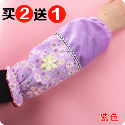韩版新款冬季办公 女袖套长款 成人儿童防尘防污套袖长短款护袖