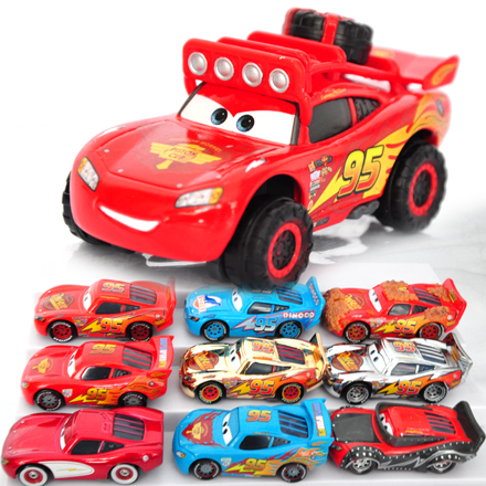 儿童玩具赛汽车总动员 合金车模玩具  一二代树叶闪电麦昆坤全集