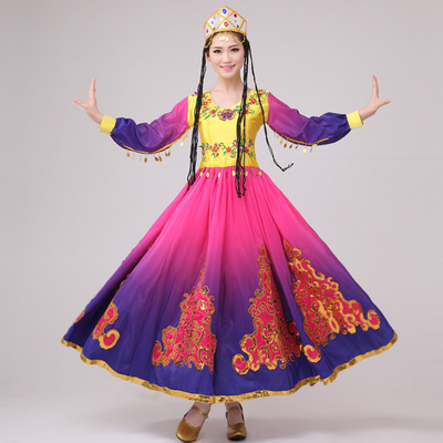 2015新疆舞蹈服装女维吾尔族舞蹈演出服少数民族舞蹈表演服新疆服折扣优惠信息