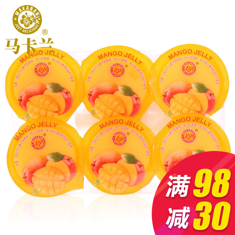 泰国进口MKN马卡兰芒果味果冻480g椰果果汁布丁休闲零食儿童小吃