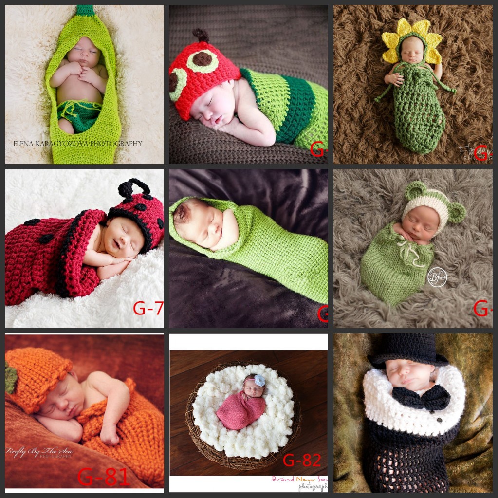 儿童影楼摄影服装婴幼儿满月百天宝宝写真照毛线编织造型睡袋道具折扣优惠信息